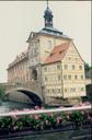 Great building straddling the canal.